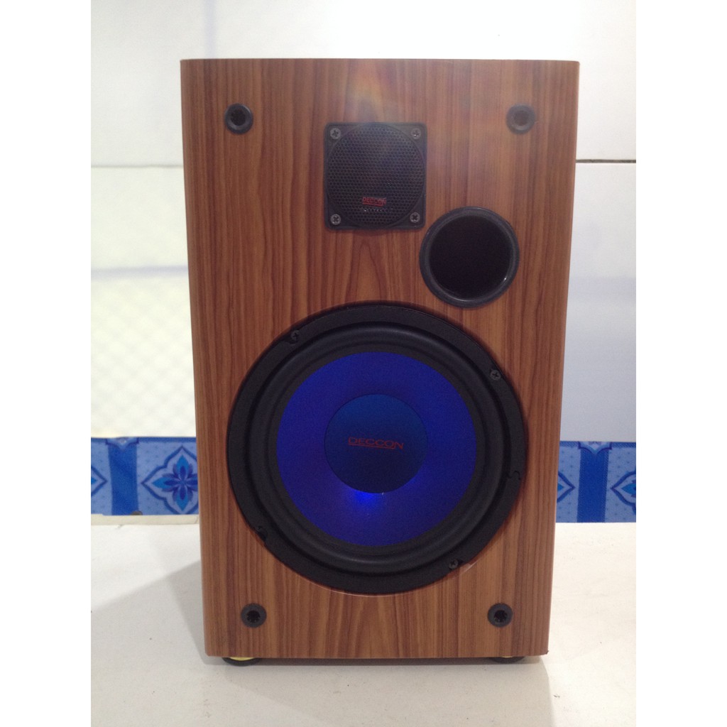 ตู้ลำโพงสีลายไม้ 2 ทาง Woofer Tweeter เสียงเบส แหลม Woofer ใช้ดอกลำโพง DECCON 8 นิ้ว Tweeter ใช้ดอกแ