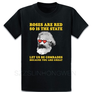เสื้อยืดอินเทรนด์ผู้ชายอินเทรนด์ผู้หญิงเสื้อยืดคอกลม พิมพ์ลาย Karl Marx Communist เหมาะกับของขวัญวันวาเลนไทน์ แฟชั่นฤดูร