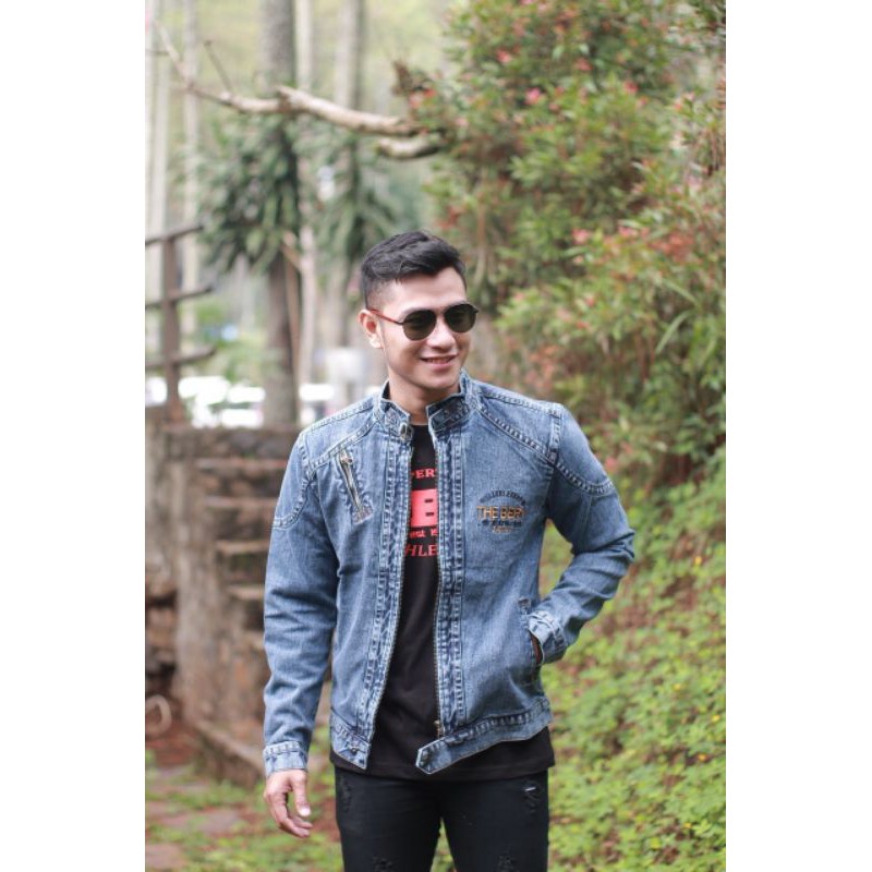 แจ็คเก็ตยีนส์ผู้ชาย& 39;s jacket levis bomber jacket มาต