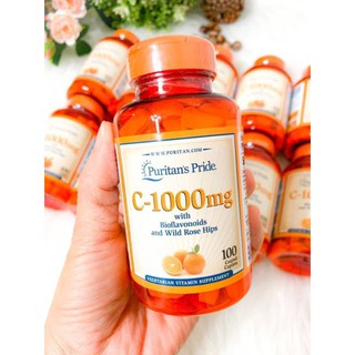 วิตามินซี , วิตซี , Vitamin C , Vit C) Puritans Pride Vitamin C-1000 mg with Bioflavonoids &amp; Rose Hips