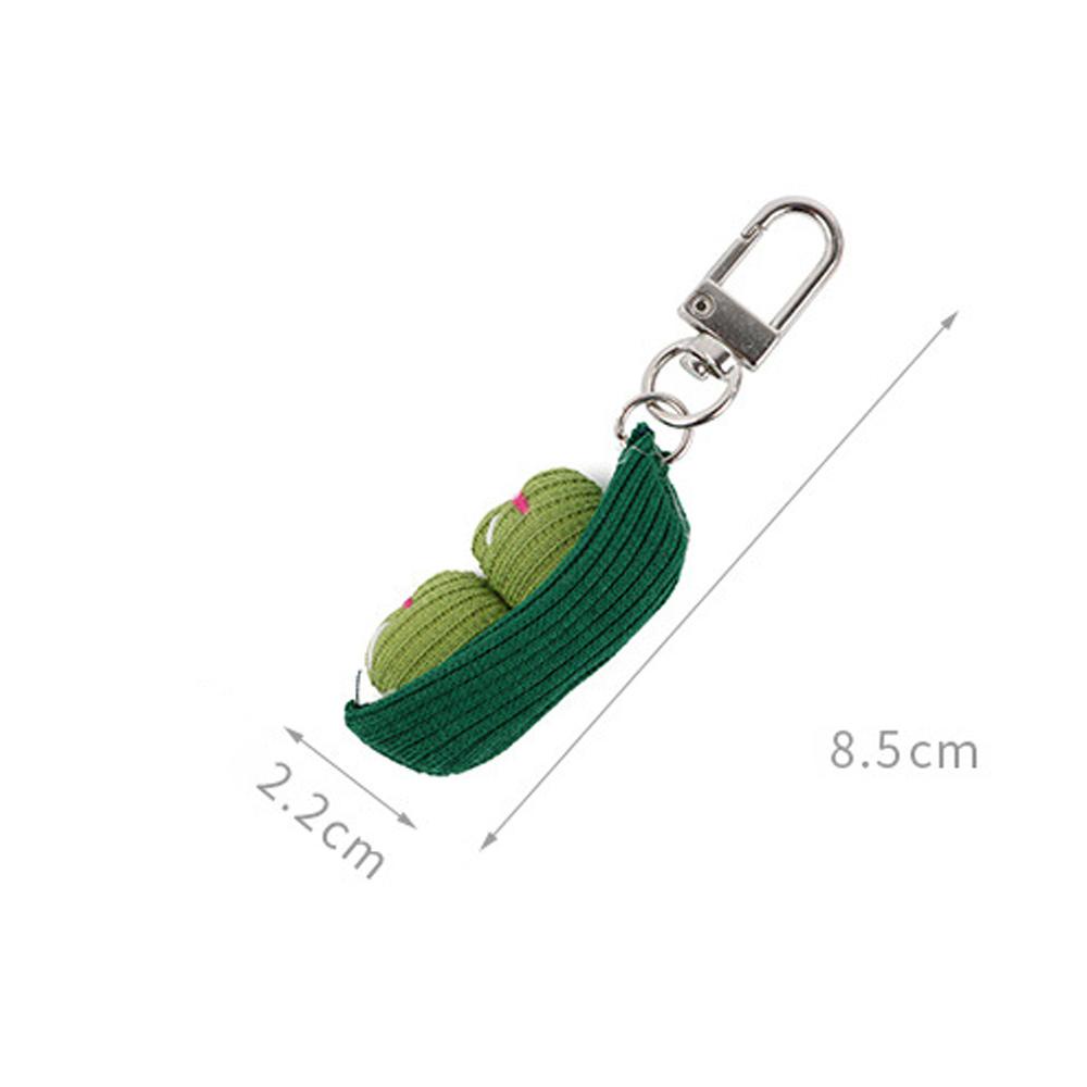 ERICH New Key Ring Cute Bag Pendant Vegetables Keychains Edamame