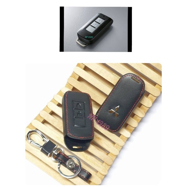 หุ้มกุญแจ รถยนต์ ( แบบหนัง ตัวรีโมท 2 ปุ่ม ) รถ Mitsubishi Xpander / Mitsubishi Triton - 2019 - 2020