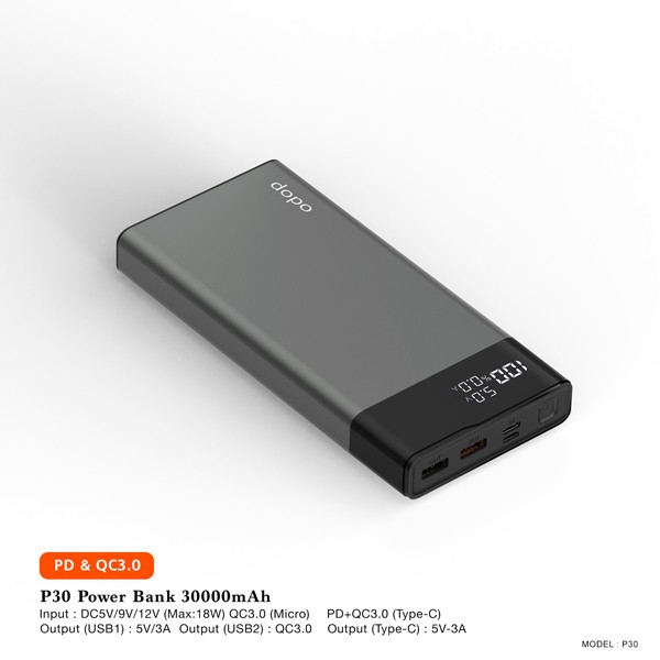 พาวเวอร์แบงค์ ชาร์จเร็ว powerbank fast charge(ใส่โค้ด MON801ZT ลด 120.-) แบตเตอรี่สำรอง dopo Power B