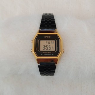 Casio Vintage LA 680WEGB-1ADF นาฬิกาข้อมือผู้หญิง นาฬิกาคาสิโอ้