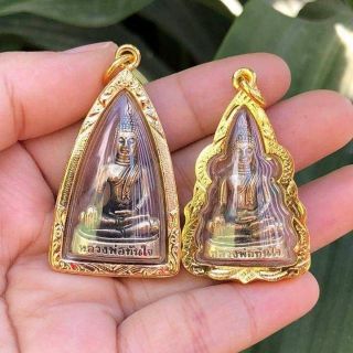 จี้หลวงพ่อทันใจ เหลี่ยมทองไมครอน(รุ่นนี้คนบูชาถูกหวยบ่อยมาก)