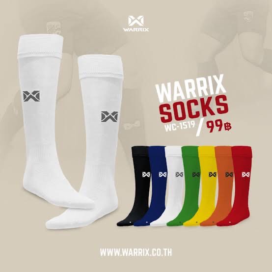 ถุงเท้าฟุตบอล(ยาว) WARRIX  มีสินค้าพร้อมส่ง