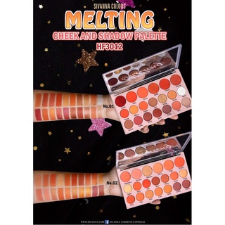 ⚡FLASH SALE⚡♡พร้อมส่ง SivannaHF3012 Colors Melting Cheek And Shaddow Palette ของแท้100%