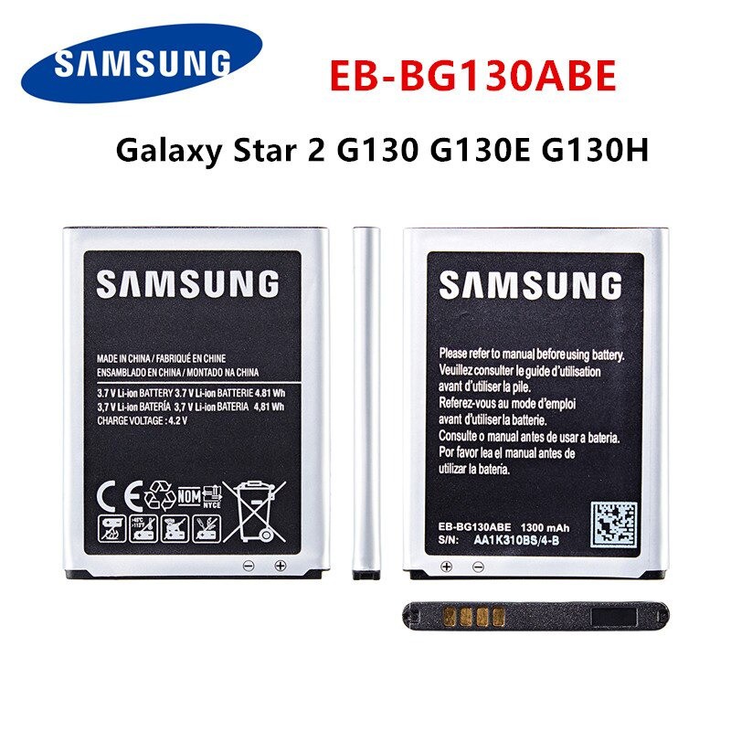 SAMSUNG Original EB-BG130ABE แบตเตอรี่1300MAh สำหรับ Samsung Galaxy Star 2 G130 G130E G130H G130HN G