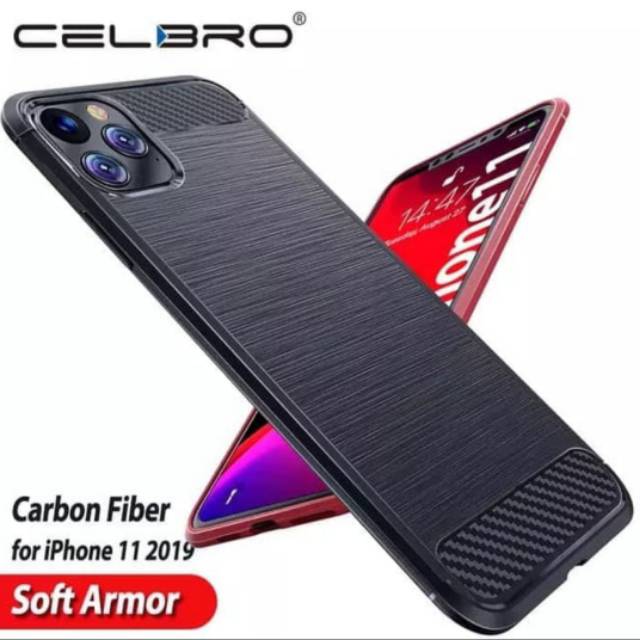 IPhone 11 / 11pro / 11pro Max Softcase Brushed Carbon Cover Silicone Carbon 11 / 11 Pro / 11 Pro Max