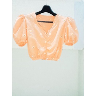 🎈เสื้อแฟชั่น คอจีบ แขนตุ๊กตา