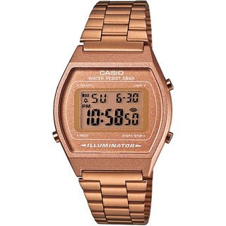 Casio นาฬิกาข้อมือผู้ชาย-ผู้หญิง สายสแตนเลสเคลือบทอง รุ่น B640WC-5 - สีทองโรสโกล์ด