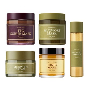 I’m from Fig Scrub Mask 120g / Mugwort Mask 110g, Cream 50g, Essence 160ml / Honey Mask 30g, 120g, Ginseng Eye Cream 30g