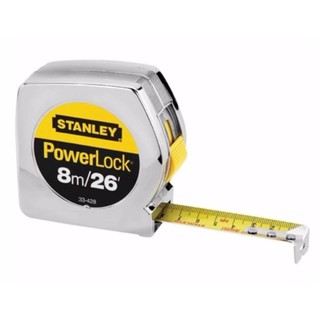 STANLEY ตลับเมตร 8 เมตร/26 ฟุต รุ่น PowerLock 33-428