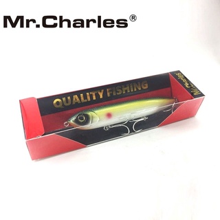 ‼️พร้อมส่งจาก กทม ส่งฟรี‼️  เหยื่อตกปลา ผิวน้ำ PENCIL MR.CHARLES(ของแท้) 125มม /25G ตีสาก กระมง ชายฝั่ง