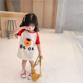 2021ღ เกาหลีฤดูร้อนใหม่สาวการ์ตูนแขนสั้นเสื้อยืดกลางความยาว