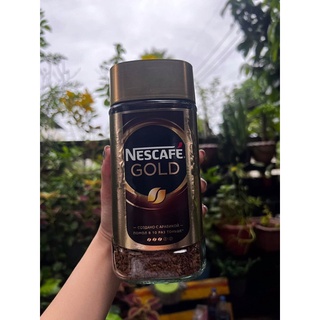 Nescafe Gold &gt;&gt; เนสกาแฟโกลด์ เนื้อกาแฟแบบเป็นเกล็ดกาแฟ ขนาดขวด 190 กรัม นำเข้า ผลิตในประเทศรัสเซีย