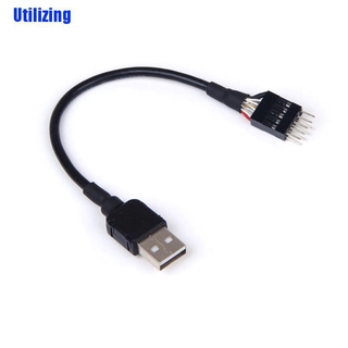 (Utilizingo) อุปกรณ์เชื่อมต่อข้อมูล 9 Pin Male To External Usb A Male Pc