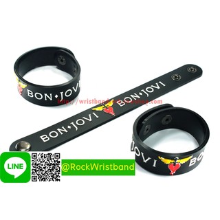 Bon Jovi ขายริสแบนด์  BJI329NA Wristband สายรัดข้อมือวงร็อค