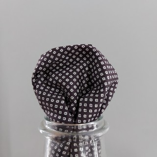 ผ้าใส่กระเป๋าสูท/ผ้าเช็ดหน้า สีน้ำตาลลายจุด Pocket Square - Brown printed Dot