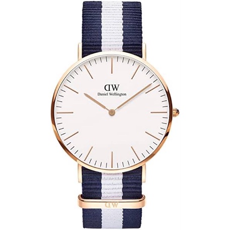นาฬิกามือสอง Deniel Wellington classic glasgow สาย Nato Navy-White เรือนสี gold 36mm