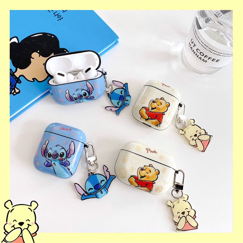 New Cute Cartoon AirPods Pro Case Lovely Stitch Winnie Pooh AirPods 1 2 Cover  Soft Case