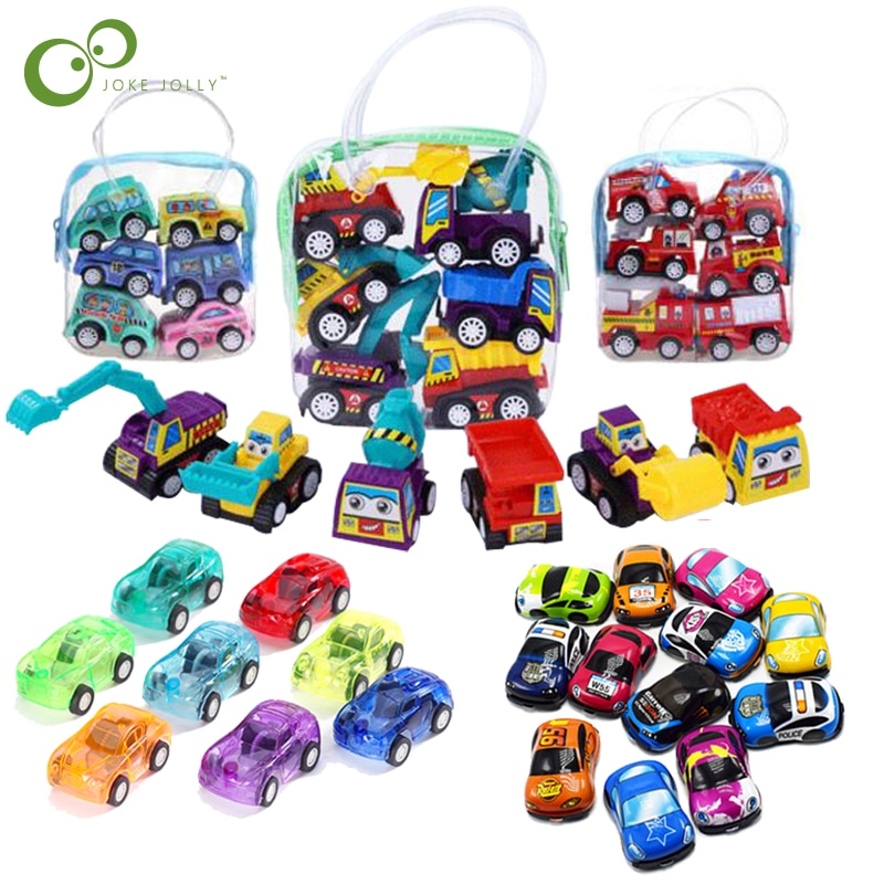 makalar 6pcs Kid Mini Cars Toys Children Inertia Pull Back Vehicle Toy Pull Back Vehicles 