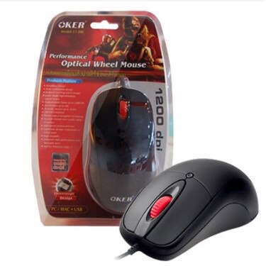 Oker Optical Mouse 1200 dpi USB - L7-300 Black