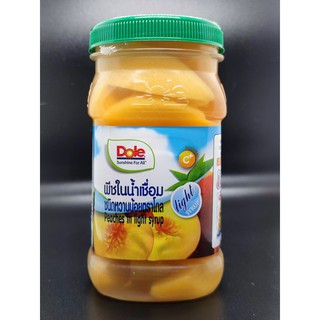 โดล พีชในน้ำเชื่อม ชนิดหวานน้อย ตราdole ขนาด 666g. peach light in syrup