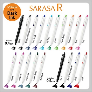 Sarasa rich 0.4/0.5 I ปากกาเจลน้ำหมึกเข้ม