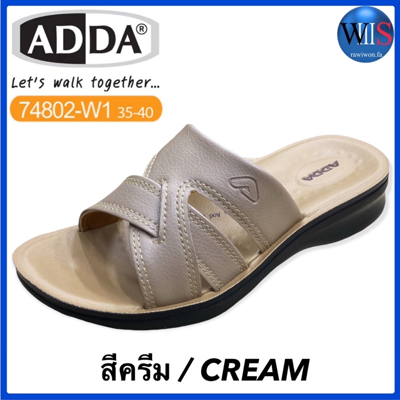 ADDA WOMENS รองเท้าแตะลำลองแบบสวม รุ่น 74801-W1 / 74802-W1 / 74822-W1 / 74805-W1