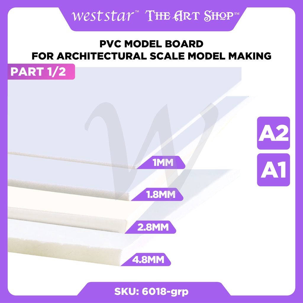 [Weststar] (2/2) A2,A1 PVC Model Board , Modeling Board สําหรับการทําโมเดลสถาปัตยกรรม (ตอนที่ 2/2) P