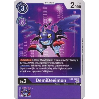 การ์ด Digimon - TCG - DemiDevmon / EX1-056