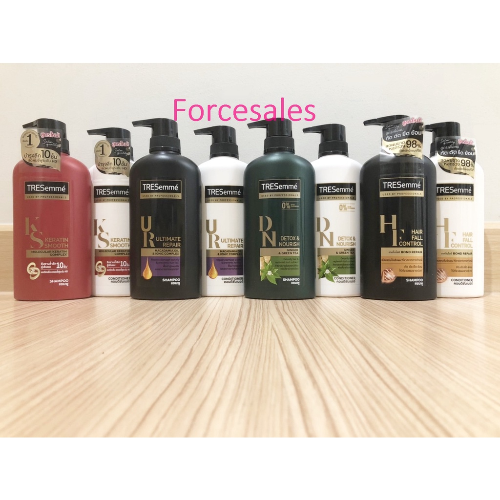 TRESemme keratin smooth/detox&nourish/ultimate repair เทรซาเม่ แชมพู ครีมนวด 400/425/450 มล.