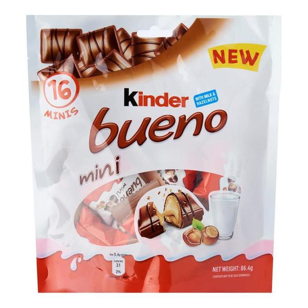 🔥(ถูกที่สุด พร้อมส่ง)🔥ช็อคแลต​ kinder.bueno.mini.รส​ นม​ และ​เฮเซลนัด