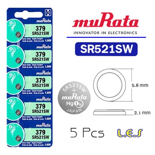 ถ่านกระดุม Murata 379 / SR521SW Watch Battery Button Coin Cell