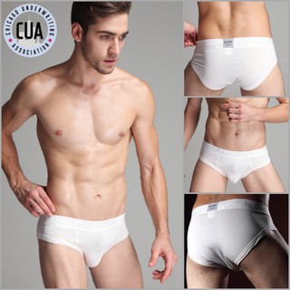 (สินค้าส่งในไทย 1-2 วัน) รุ่น BRIEFS (บรรจุ 1 ตัว/แพ็ค) ราคาพิเศษ (สินค้าพร้อมส่ง) กางเกงในชาย CUA สีขาว