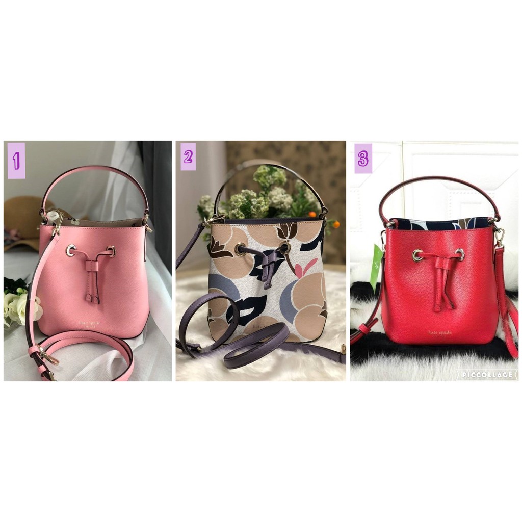 Kate Spade แท้ ✔️ พร้อมส่ง กระเป๋าทรงขนมจีบ | Kate Spade Eva Breezy Floral Ditsy Small Bucket