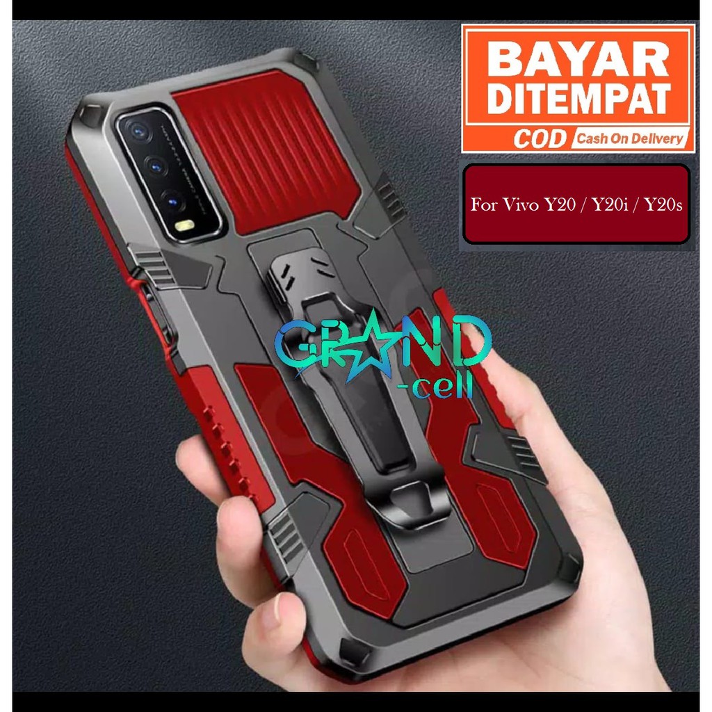 เคส Hp สําหรับ Vivo Y20 / Vivo Y20i / Vivo Y20s Premium Standing Belt Clip ฝาหลัง