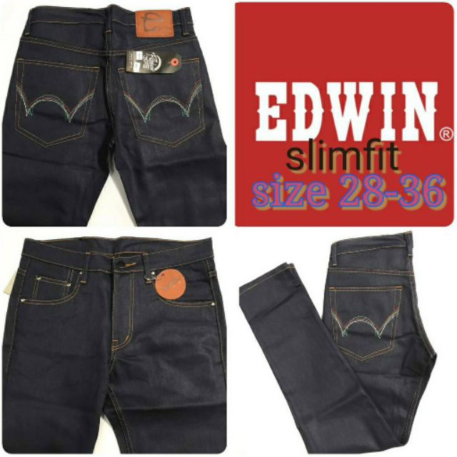 กางเกงยีนส์ SELUAR EDWIN SLIM FIT LELAKI DARK BLUE / กางเกงยีนส์ LELAKI / กางเกงยีนส์