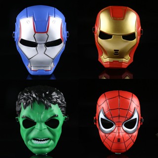 &lt; Available &gt; หน้ากากคอสเพลย์ Avengers Superheros Hulk Captain Iron Man Spider Man Batman Thor สําหรับเด็ก