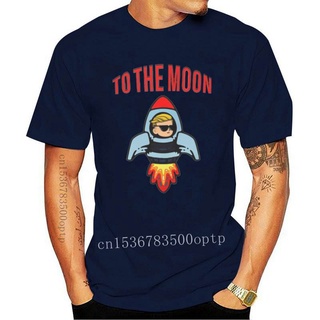 เสื้อยืดวินเทจเสื้อยืดลําลอง แขนสั้น พิมพ์ลาย TO THE MOON GME สีดํา สไตล์คลาสสิก ไม่ซ้ําใคร สําหรับผู้ชาย 939201S-5XL