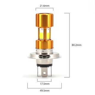 1 ชิ้น 18 วัตต์ H4 LED ไฟหน้ารถจักรยานยนต์ 3000LM 6000 พันสูง / ต่ำคานสูง / ต่ำ