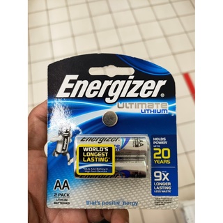 ถ่านอีสแควร์ลิเธี่ยม AA (แพ็ค 2 ก้อน) Energizer L91-RP2/Eqlite lithium batteries (pack of 2) energizer l91-rp2