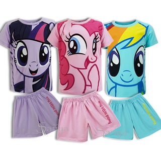 ชุดเสื้อกางเกงเด็ก (2-4ขวบ) โพนี่ *ลิขสิทธิ์แท้* ผลิตไทย My Little Pony ผ้าคอตตอน นิ่ม ใส่สบาย ชุดเซ็ตเด็กหญิง