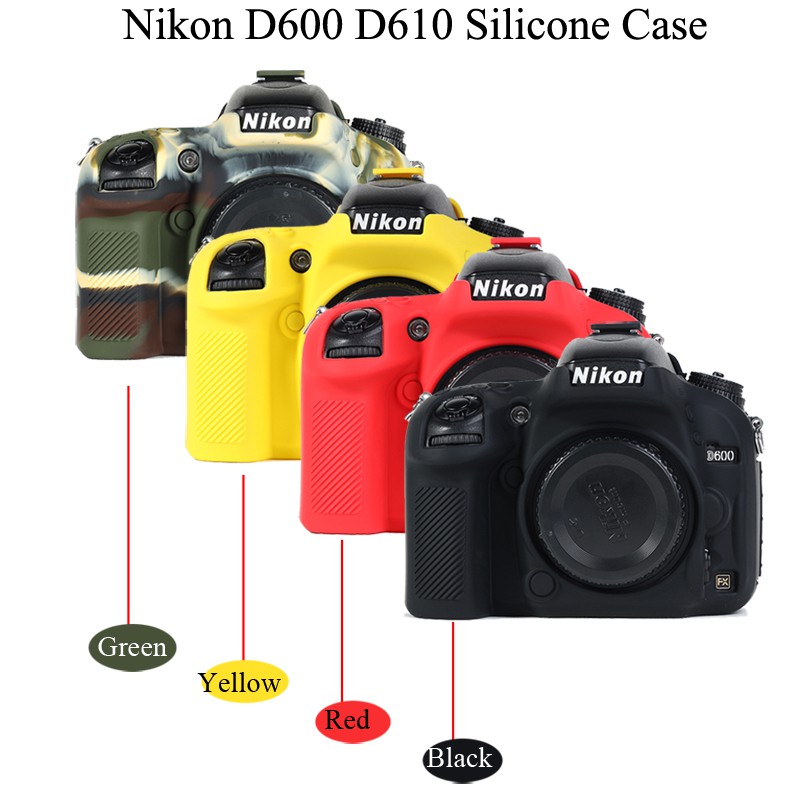 Soft D610 กระเป๋ากล้องซิลิโคนฝาครอบผิวสําหรับ Nikon D600 D610
