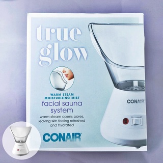 (Conair®) True Glow Warm Steam Moisturizing Mist Facial Sauna System, Gray/White Model. MDF3R เครื่องพ่นไอน้ำ แถมหัวชาต