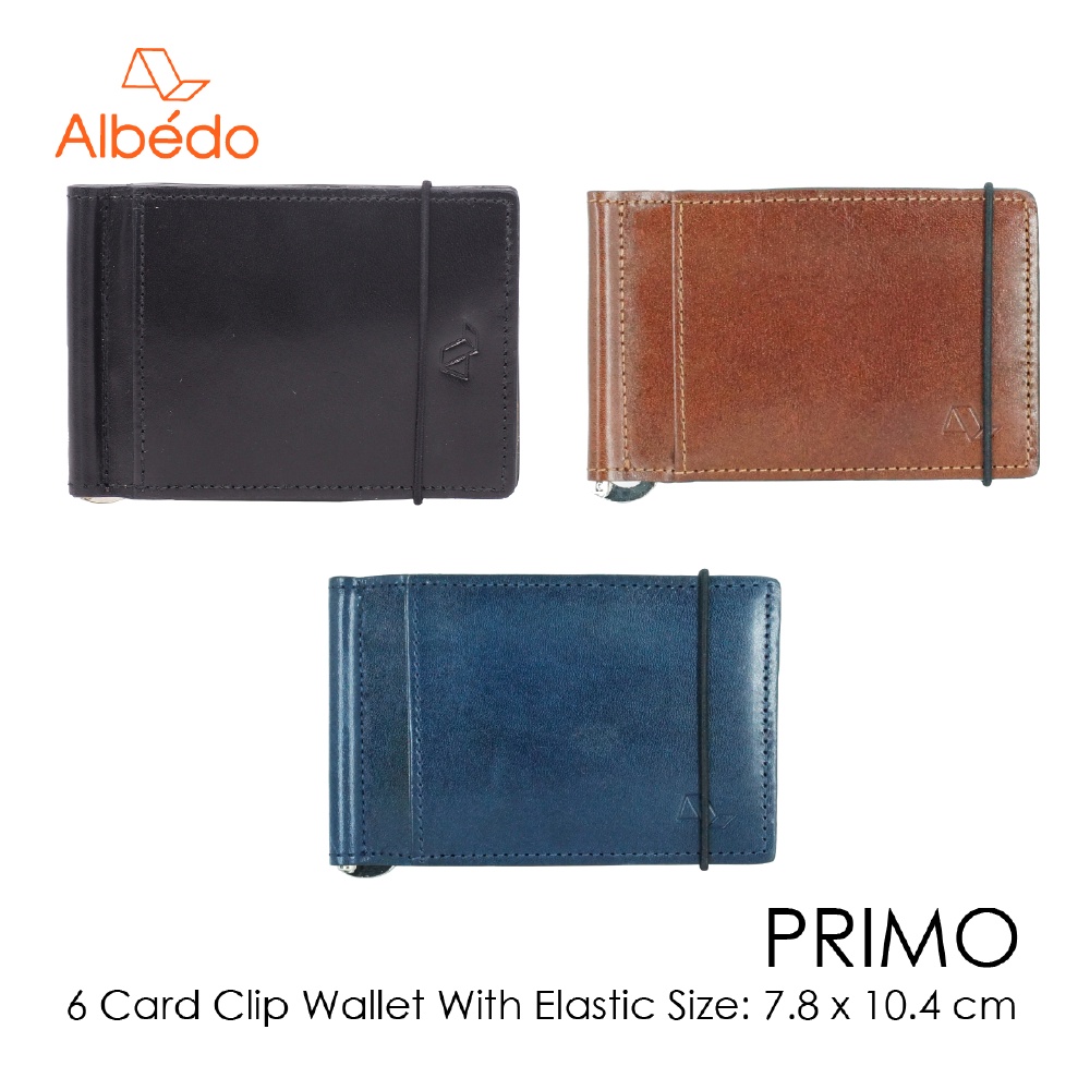 [Albedo] PRIMO 6 CARD CLIP WALLET WITH ELASTIC กระเป๋าสตางค์/คลิปหนีบธนบัตร/กระเป๋าใส่บัตร รุ่น PRIMO - PM10799/71/55
