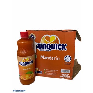 SUNQUICK Mandarin !!สีส้ม 1ลัง/บรรจุ6ขวด/840g ราคาส่ง ยกลัง!! สินค้าพร้อมส่ง