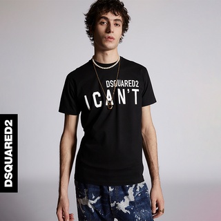 [S-5XL]Dsquared2/d2 เสื้อยืดแขนสั้น ผ้าฝ้าย พิมพ์ลาย เรียบง่าย สําหรับผู้ชาย