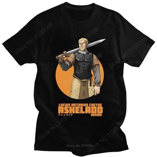 เสื้อยืดผ้าฝ้ายPersonality Vinland Saga Askeladd T Shirt Men Short Sleeved Cotton T-shirt Japan Adventure Fiction Anime